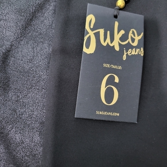 Suko Jeans Mid-Rise Black Leggings Size 6 - Picture 4 of 7